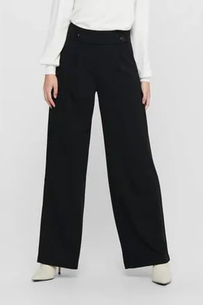 Jacqueline de Yong high waist wide leg broek JDYGEGGO zwart