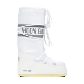 Moon Boot Moon Boot, Winter Boots, male, White, Size: 9 US Icon Nylon Snow Boots