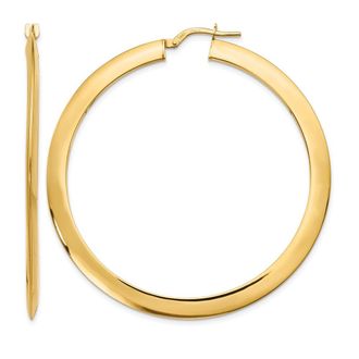 Diamond2Deal 14K Yellow Gold Round Shape Hoop Earrings