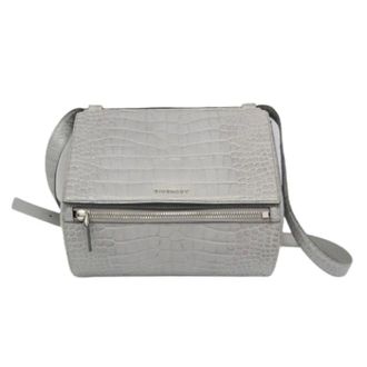 Givenchy Pre-owned Cross Body Bags, female, Gray, Size: ONE SIZE Pre-owned Pandora Box Medium