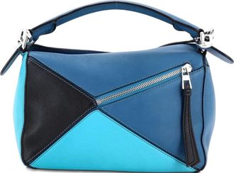 Loewe Puzzle Bag Leather Small satchel - Blauw