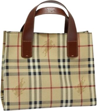 Burberry Pre-owned Tote Bag - Dames - Vintage Shopper - Beige - ONE Size - Vintage