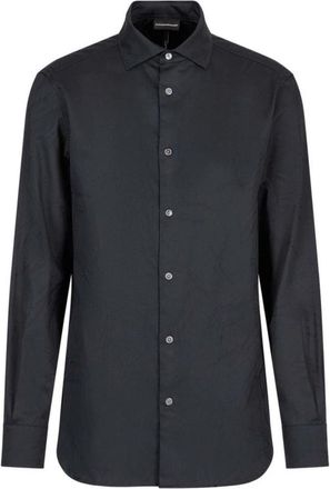 Emporio Armani Blauwe Casual Overhemden 3R1C861Nvyz 0920 - Heren - Zakelijke Overhemden - Blauw - XS - Overhemden