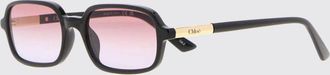 Chlo&eacute; Occhiali da sole Judy rettangolari in acetato riciclato con logo metallico