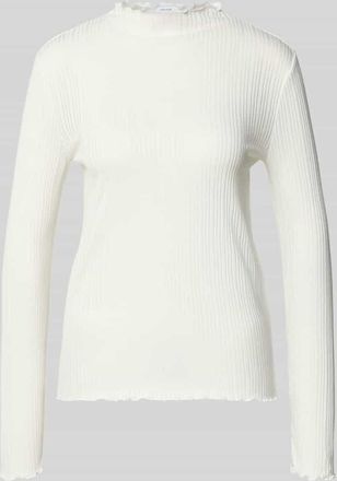 OPUS Longsleeve mit Stehkragen Modell Sivi in Offwhite, Gr&ouml;&szlig;e 36