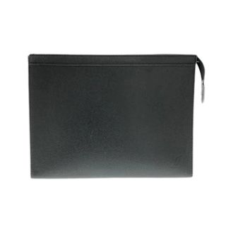 Louis Vuitton Pre-owned Pochette Voyage Taiga Pouch - Heren - Pre-owned - Zwart - Maat: ONE Size Leer