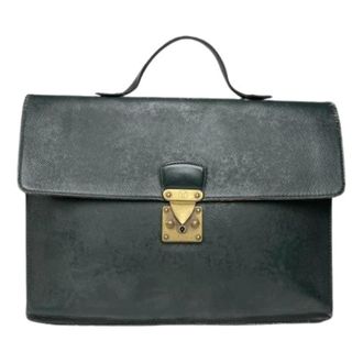 Louis Vuitton Pre-owned Vintage Handtas - Dames - Pre-owned - Groen - Maat: ONE Size Leer