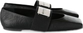 Givenchy Sliced Square Ballerinas - Dames - Ballerinas - Zwart - 40 EU - Leer - Schoenen