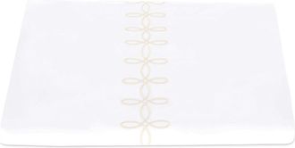 Matouk Gordian Knot Egyptian Cotton Percale Duvet Cover in Cream at Nordstrom, Size King