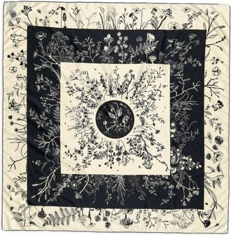 Bimba & Lola floral-print square scarf - women - Recycled Polyester - One Size - Neutrals