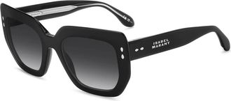 Isabel Marant Rechthoekige Zonnebril - Dames - Zonnebrillen - Zwart - 53 MM - Accessoires
