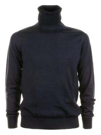 Alpha Studio turtleneck sweater - men - Merino - 48 - Blue