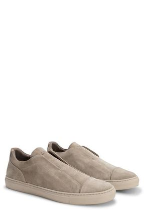 Robert Barakett Catro Laceless Suede Slip-On Sneaker in Sand at Nordstrom, Size 10.5