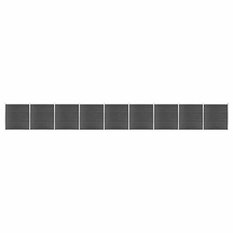 vidaXL Vidaxl - Juego De Paneles De Valla Wpc Negro 1564x186 Cm