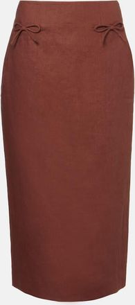 Poss&eacute; Sabine linen pencil skirt