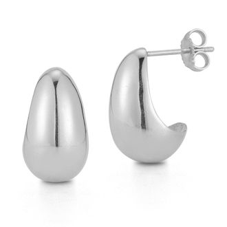 Glaze Jewelry Sterling Silver Polished Dome Earrings