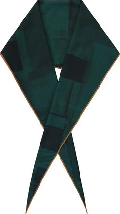 Ermenegildo Zegna Pointed Profile Scarf - Heren - Sjaals - Groen - ONE Size - Katoen - Accessoires