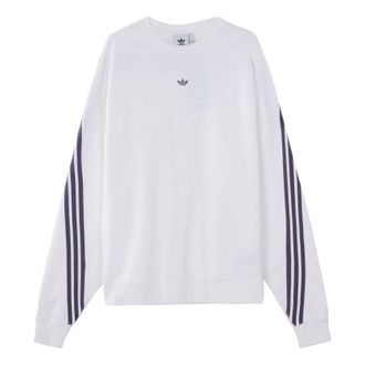 adidas originals Side Stripe Loose Pullover White FM1519