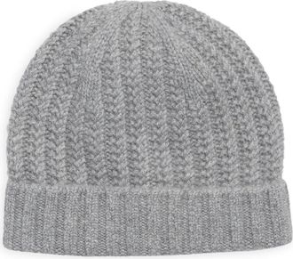 Sofiacashmere Cable Knit Cashmere Beanie in Grey at Nordstrom Rack