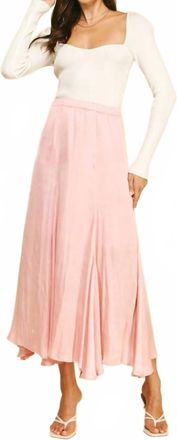 Pinch Design Woven Satin Midi Skirt In Blush