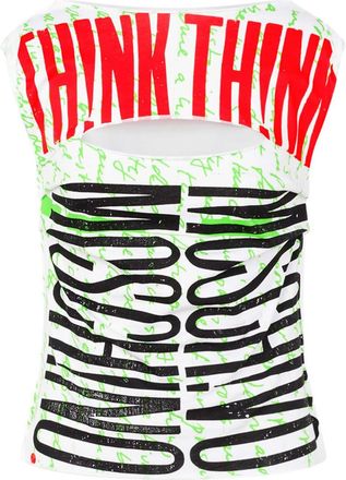 Moschino T-shirt con stampa - Verde