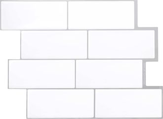 vidaXL Azulejo De Metro 10 Uds. Gris 29 X 21 Cm Poliuretano Y Pet Vidaxl