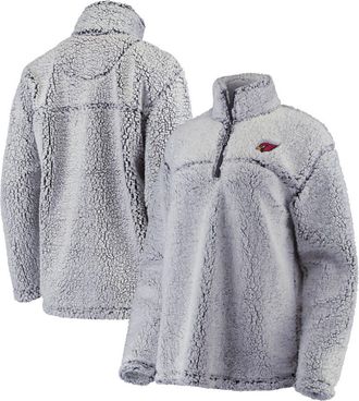G-III 4Her by Carl Banks Womens G-III 4Her by Carl Banks Gray Arizona Cardinals Sherpa Quarter-Zip Pullover Jacket at Nordstrom, Size Xx-Large