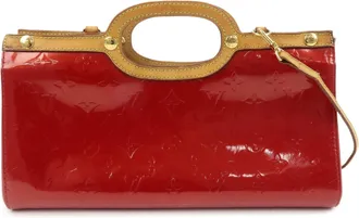 Louis Vuitton Roxbury Drive Monogram Vernis Red Patent_Leather Handbag (Pre-Owned)