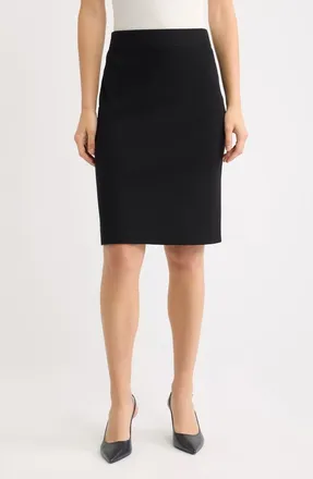 Anne Klein Rib Pencil Skirt in Anne Black at Nordstrom, Size Xx-Small
