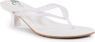 BC Footwear Starburst Kitten Heel Sandal in White Clear at Nordstrom, Size 8.5