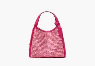 Kate Spade New York Knott Raffia Tweed Medium Crossbody Tote