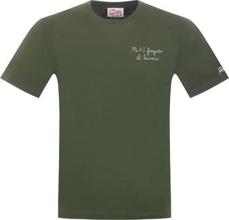 MC2 Saint Barth T-shirt Portofino girocollo con ricamo - Verde