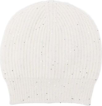 Antonelli Berretto con paillettes - Bianco
