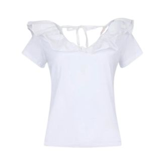 Liu Jo Dames, Tops, Wit, Maat: S Katoen