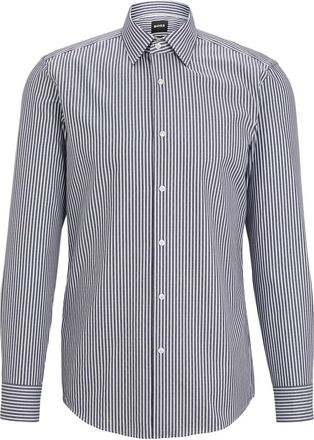 HUGO BOSS Mens Collared Neck Point Collar Long Sleeve Shirt in Open Blue - Size 14.5 inch