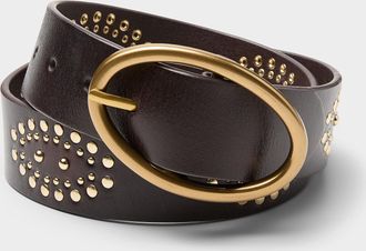 Vanessa Bruno Womens Studded leather Western belt