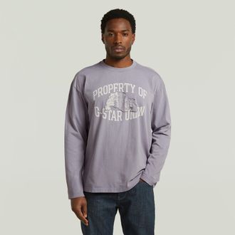 G-Star Sunfaded Relaxed Graphic T-Shirt - Grijs - Heren