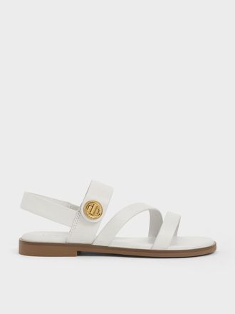 Charles & Keith Yara Girls Metallic Buckle Sandals