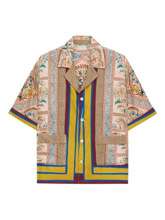 Pierre-Louis Mascia paisley-print pocket shirt - Neutrals