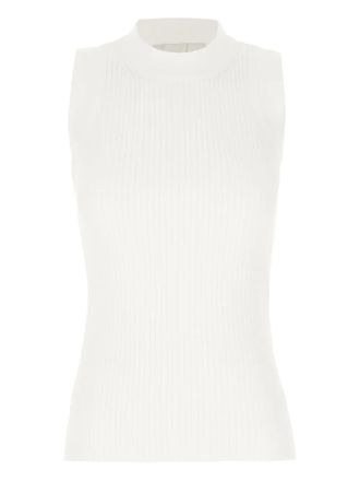 Sportmax Ribgebreide tanktop - Wit