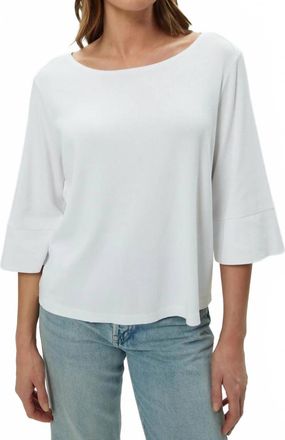 Michael Stars Rosalynn Boatneck Tee In White