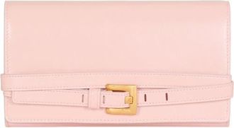 Balmain Shuffle calfskin wallet with chain in Pink at Nordstrom