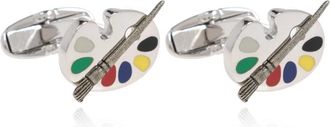 Paul Smith M1Acuff Upaint-97 - Heren - Manchetknopen - Grijs - ONE Size - Leer - Accessoires