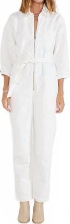 &Eacute;tica Zeta Carpenter Jumpsuit In Vintage White