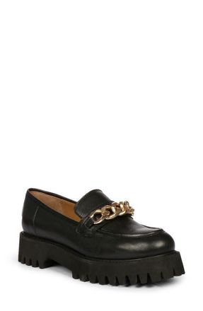 SaintG Donna Platform Loafer in Black at Nordstrom, Size 10
