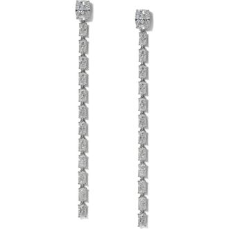 Nadri Northern Lights Cubic Zirconia Linear Drop Earrings in Rhodium at Nordstrom Rack