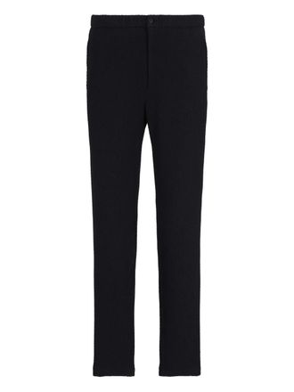 Emporio Armani textured weave trousers - Blue