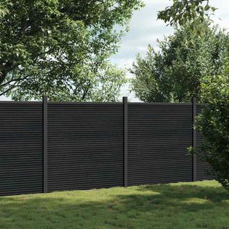 vidaXL Panel De Valla Wpc Gris 353x186 Cm Vidaxl