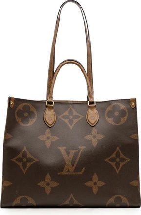 Louis Vuitton Borsa a tracolla Reverse Giant OnTheGo GM con monogramma 2019 - Marrone