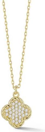 Glaze Jewelry Pavé Clover Pendant Necklace in Gold at Nordstrom Rack